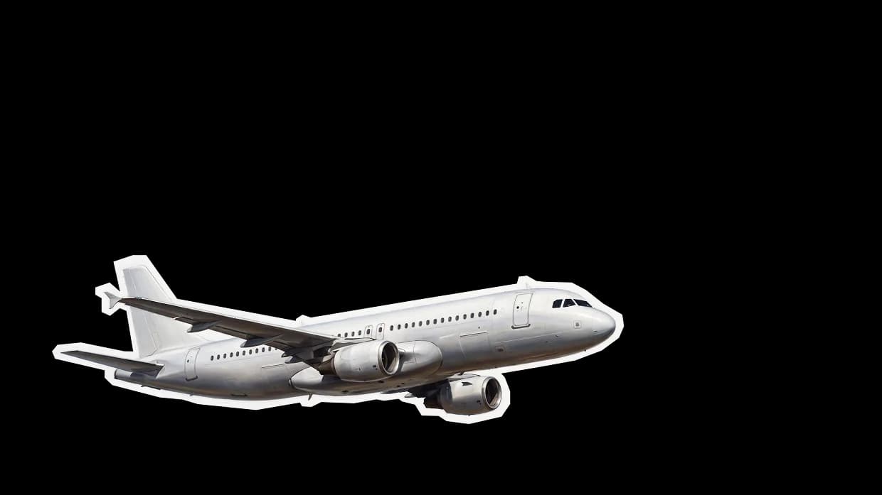 Aeroplane in flight